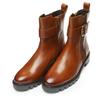 Stiefelette ARA "TULSA", Damen, Gr. 8,5 (42,5), braun (cognac), Glattleder, unifarben, modisch, Schuhe, Biker Boots, Stiefel mit Blockabsatz in G-Weite