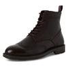 Schnürboots MARCO TOZZI BY GMK, Herren, Gr. 43, braun (mocca), Rindsleder, unifarben, Lyralochung, klassisch, Schuhe, Schnürstiefelette, Businessschuh mit eleganter Lyralochung