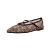 Riemchenballerina STEVE MADDEN "STEVE MADDEN Ballerinas Textil", Damen, Gr. 40, braun (leopard), Textil, casual, Schuhe