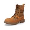 Schnürstiefel DOCKERS BY GERLI, Damen, Gr. 37, braun (golden, tan), Nubukleder, Schuhe, Boots, Casual Boots mit modischen Schnürsenkeln
