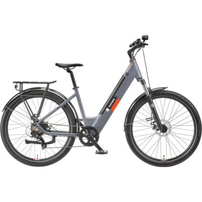 E-Bike TELEFUNKEN "E-City SUV300" Gr. 46, grau (basaltgrau), E-Bikes, 45,7cm, 27,5 Zoll (69,85cm), Pedelec, Elektrofahrrad, Damen u. Herren, innerhalb StVZO, 27,5 Zoll