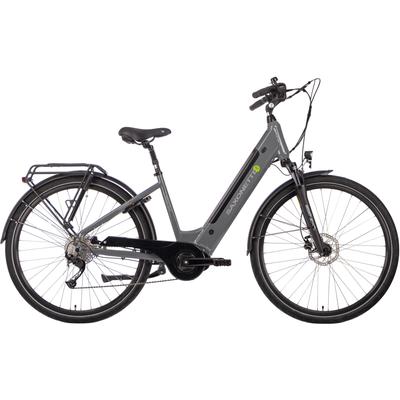E-Bike SAXONETTE "E-Bike Cityrad Deluxe Sport (Wave)" Gr. 50, grau (grau, silber), E-Bikes, 50cm, 28 Zoll (71,12cm), (mit integr. Akku), Elektrofahrrad für Damen u. Herren