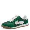 Sneaker TAMARIS, Damen, Gr. 41, grün, Textil, Leder, Lederimitat, unifarben mit Farbeinsätzen, sportlich, Schuhe, Freizeitschuh, Halbschuh, Schnürschuh, weich gepolsterter Schaftrand
