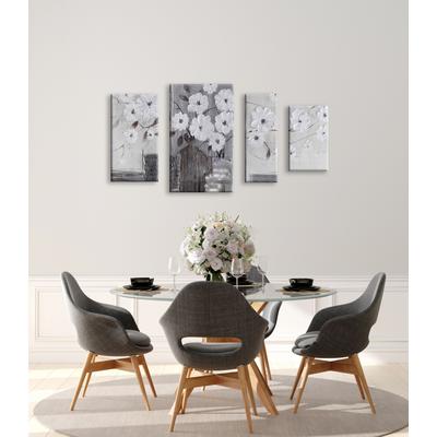 Ölgemälde BÖNNINGHOFF, weiß (farbe bild(er): weiß, grau), B:124cm H:70cm T:3cm, Canvas, Holz, Bilder, jedes Bild ein Unikat Image