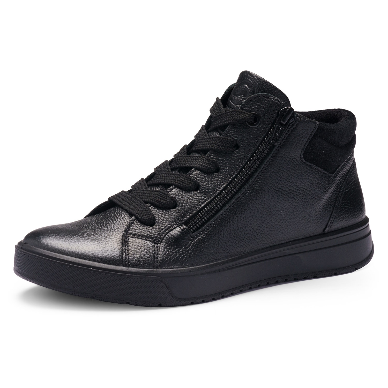 Sneakerboots ARA "ROM", Damen, Gr. 7,5 (41), schwarz, Glattleder, Veloursleder, unifarben, Schuhe, High Top Sneaker, Schnürboots in bequemer Schuhweite G (= weit)