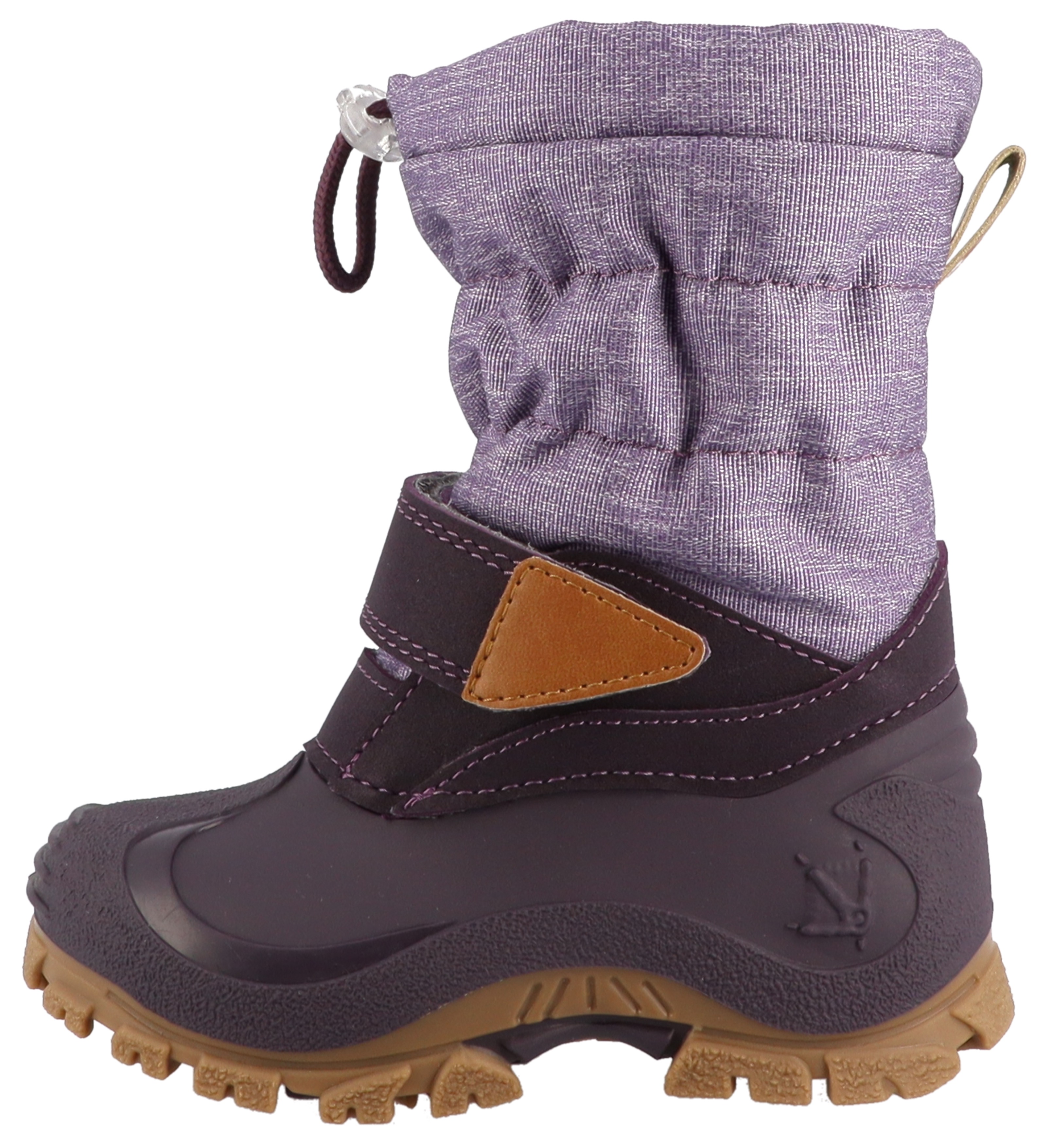 Snowboots LURCHI "Finn", Kinder, Gr. 25, lila (lila, flieder), Synthetik, Textil, Schuhe, Winterboots mit Schurwolle, Größenschablone zum Download Image
