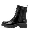 Schnürboots MARCO TOZZI BY GMK, Damen, Gr. 39, schwarz, Lacklederimitat, glänzend, modisch, Schuhe, Blockabsatz, Schnürboots mit Zierreißverschluss außen
