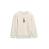 Sweater TOM TAILOR, Jungen, Gr. 92/98, grau (grauish weiß), Sweatware, Obermaterial: 70% Baumwolle, 30% Polyester, bedruckt, casual, regular fit hüftbedeckend, Rundhals, Kurzarm Flachstrickbündchen, Sweatshirts, mit Dino-Print