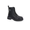 Schnürboots DOCKERS BY GERLI, Kinder, Gr. 31, silber (schwarz, silberfarben), Lederimitat, Glitzer, festlich, Schuhe, Biker Boots, Stiefel mit Reißverschluss