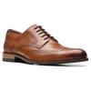 Budapester CLARKS "Craft Arlo Limit", Herren, Gr. 41, braun, Leder, Lyralochung, elegant, Schuhe, Business Schuh, Schnürschuh mit Softfußbett