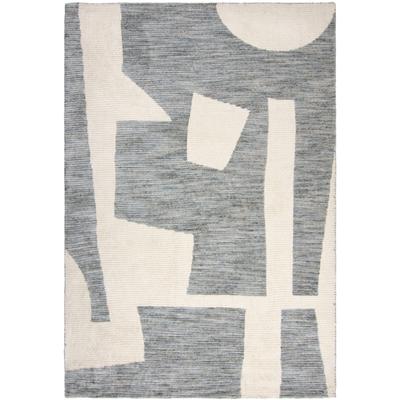 Teppich FLAIR RUGS "Rylan", grau, B:200cm H:12mm L:300cm, Kunstfaser, Teppiche, Hoch-niedriger Flor in Wolle-Optik Image