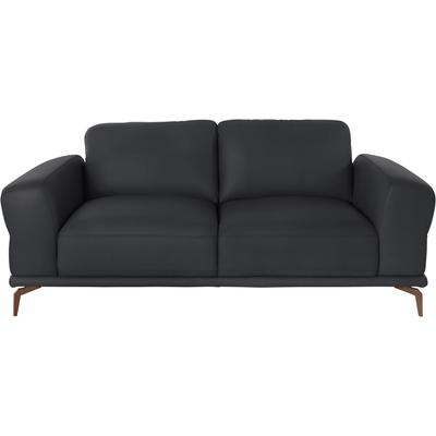 2-Sitzer W.SCHILLIG "montanaa", schwarz (schwarz z59), B:192cm H:78cm T:94cm, Sofas, mit Metallfüßen in Bronze pulverbeschichtet, Breite 192 cm Image