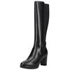 High-Heel-Stiefel NERO GIARDINI "Nero Giardini Stiefel Leder/Textil", Damen, Gr. 38, schwarz, Leder, Textil, casual, Schuhe