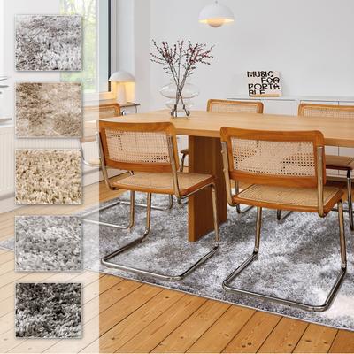 Hochflor-Teppich ASTRA "Paulie 251", silber (silberfarben), B:80cm H:25mm L:150cm, Obermaterial: 100% Polypropylen, Teppiche, Langflor, Shaggy, Wohnzimmer, Schlafzimmer Image