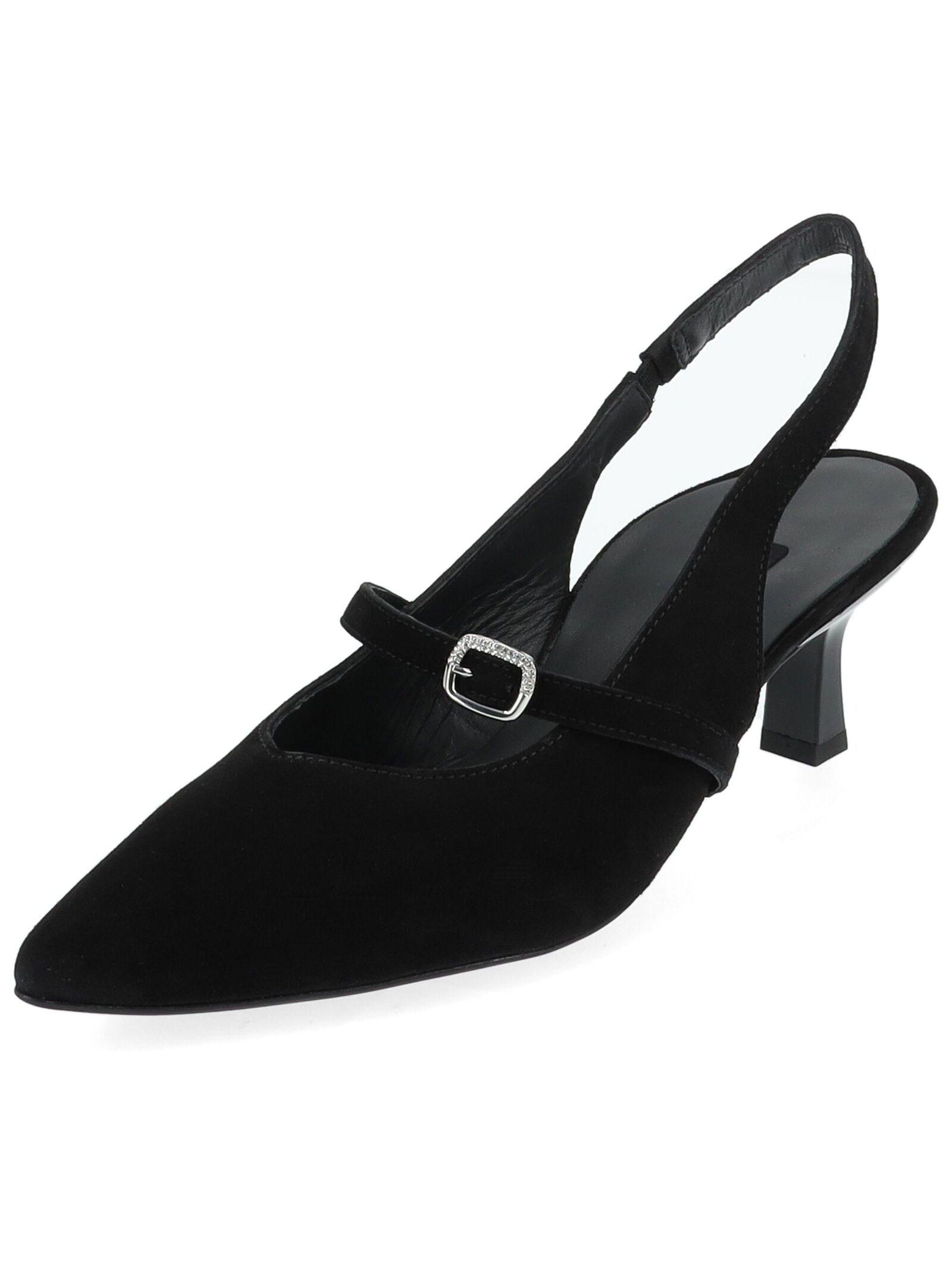 Pumps PAUL GREEN "Paul Green Pumps Veloursleder", Damen, Gr. 38,5, schwarz, Veloursleder, Schuhe