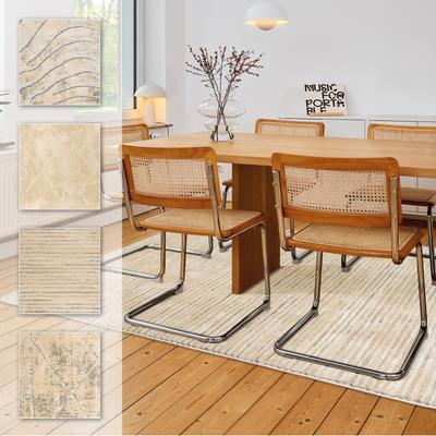 Teppich ASTRA "Lou 253", beige (creme), B:200cm H:10mm L:280cm, Kunstfaser, Teppiche, Hoch Tief Struktur, Kurzflor, Wohnzimmer, Schlafzimmer Image