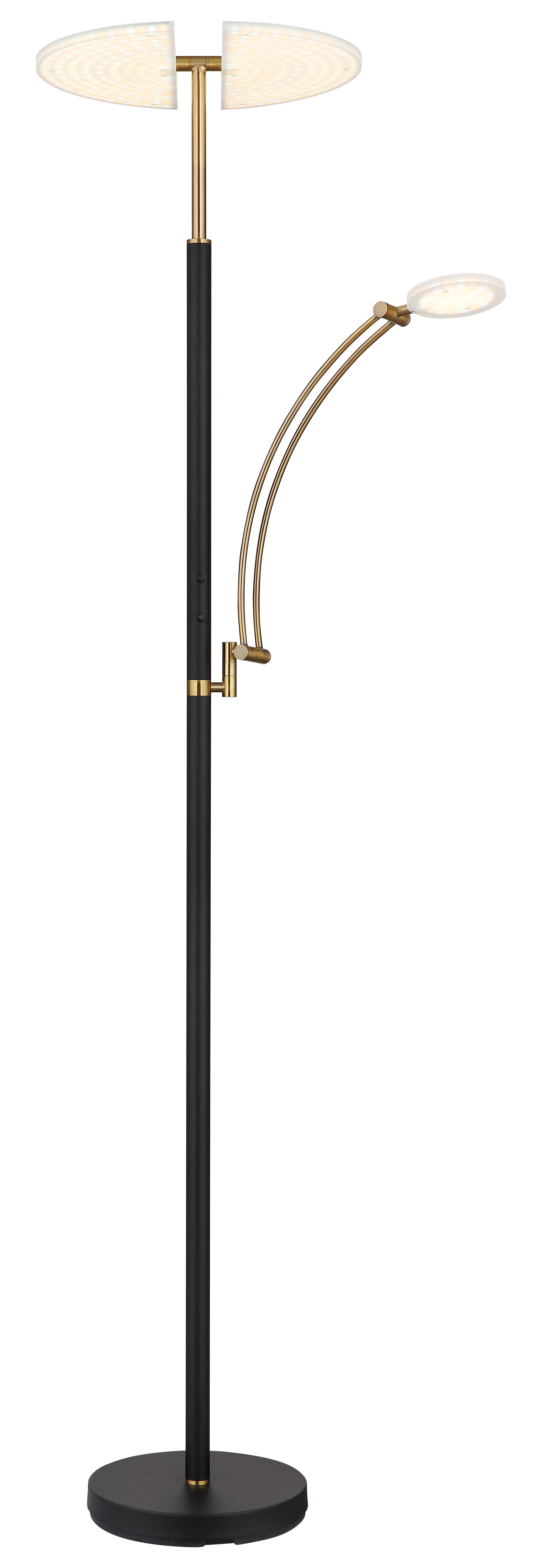 GLOBO LIGHTING LED Stehlampe "TIRANA", schwarz, Leuchten, Stehleuchte/Wohnzimmer/Schlafzimmer/Flur, LED Stehlampe