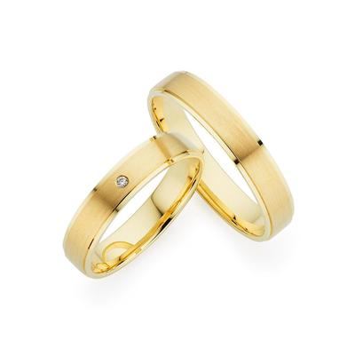 Trauring PHÖNIX "Schmuck Geschenk Gold 333 Trauring Ehering LIEBE versch. Varianten" Gr. 58, gold (gelbgoldfarben), Fingerringe, 58, ohne Brillant, Gelbgold 333, 4,0mm, Made in Germany, wahlweise mit oder ohne Brillant Image
