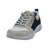 Sneaker BUGATTI "bugatti Sneaker Leder/Textil", Herren, Gr. 42, blau (grau, blau), Leder, Textil, casual, Schuhe