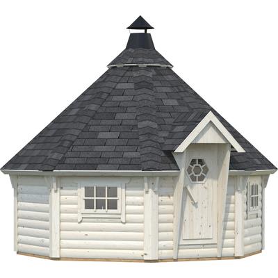 Grillkota PALMAKO "Eva", beige (naturbelassen), Fußboden im Gartenhaus, ohne Dacheindeckung, Gartenhäuser, naturbelassen Image