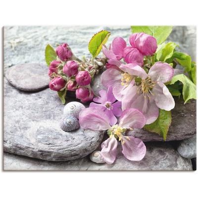 Wandbild ARTLAND "Apfelblüten", pink (farbe bild(er): pink), B:80cm H:60cm T:1,8cm, Canvas, Leinwand, Bilder, als Leinwandbild, Poster, Wandaufkleber in verschied. Größen Image