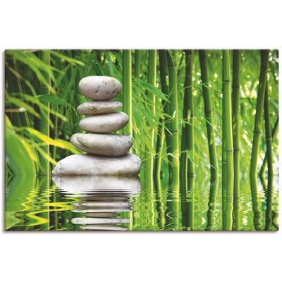 Leinwandbild ARTLAND "Balance", grün (farbe bild(er): grün), B:80cm H:60cm T:1,8cm, Canvas, Leinwand, Bilder, auf Keilrahmen gespannt Image