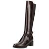 Stiefel NERO GIARDINI "Nero Giardini Stiefel Leder/Textil", Damen, Gr. 37, braun (dunkelbraun), Leder, Textil, casual, Schuhe