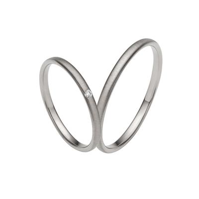 Trauring FIRETTI "Schmuck Geschenk Gold 375 Hochzeit Ehering "LIEBE" Gr. 64, weiß (weißgoldfarben), Fingerringe, 64, ohne Brillant, Weißgold 375, 2,0mm, Made in Germany, wahlweise mit oder ohne Brillant Image