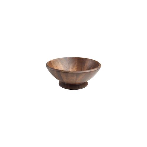 Salatschüssel auf Fuß 25 cm aus Akazienholz - Braun Rund Holz T&g Woodware