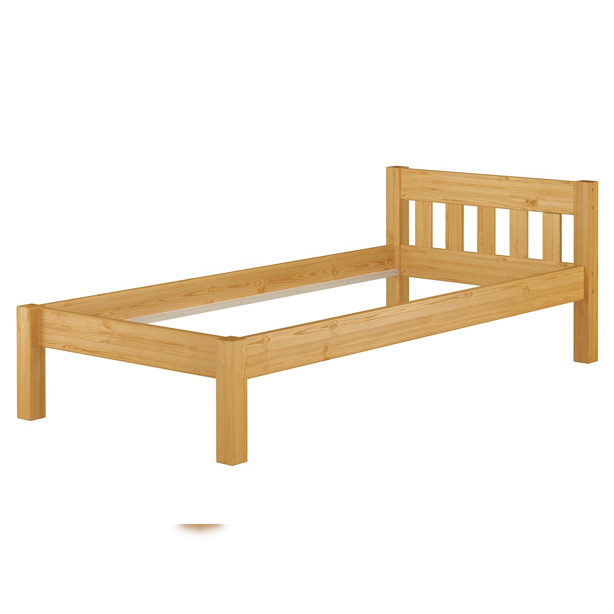 Erst-Holz Einzelbett Kiefer in Eicheton gebeizt 90x200 Zubehör wählbar V-60.38-09E Rollrost und Matratze inkl. Image