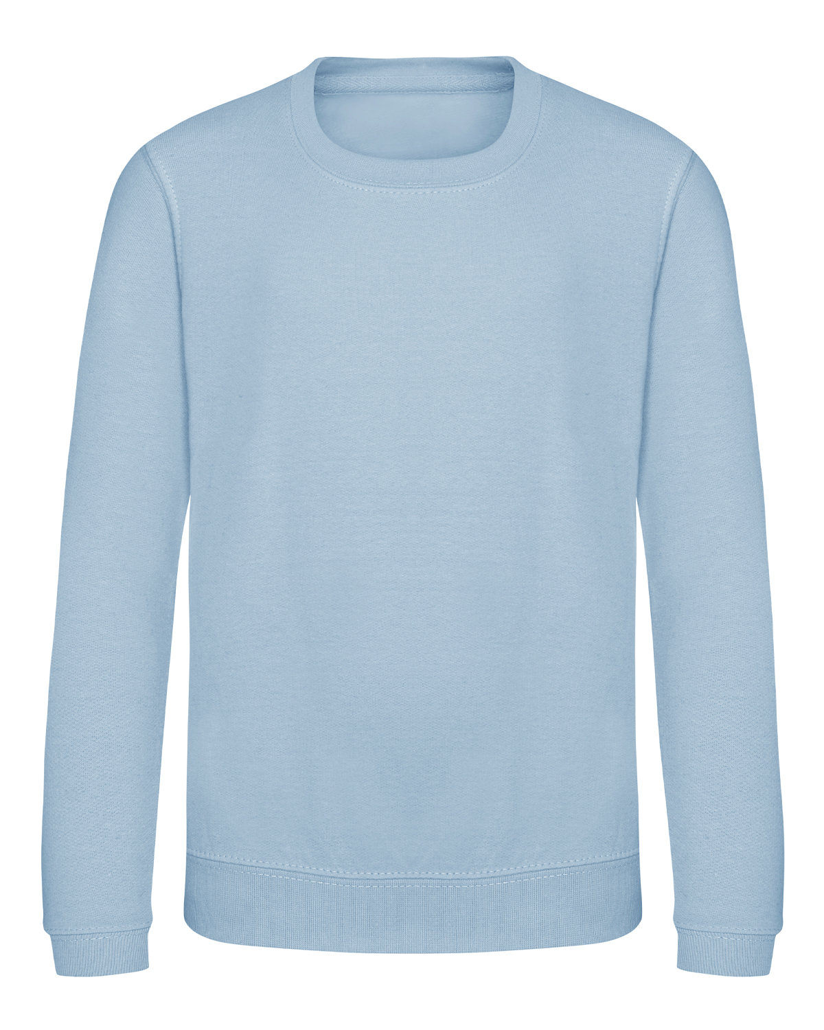 Just Hoods By AWDis JHY030 Youth College Crew T-Shirt in Sky Blue size XS | Cotton/Polyester Blend
