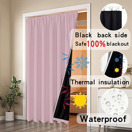 Rideaux rideaux couleur unie rideau occultant panneau moderne minimaliste rideaux isolants thermiques pour salon, chambre, balcon, porte, cabine d