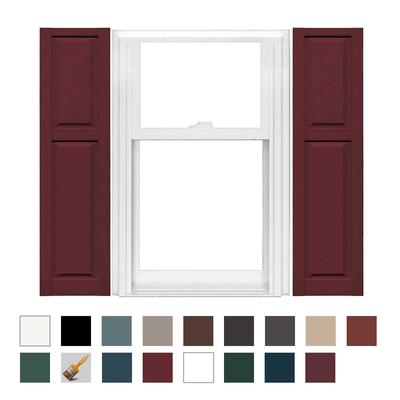 Mid America Cottage Style Vinyl Shutters 67 Inch Long (1 Pair) x 14.75 Inch wide - 078 Wineberry