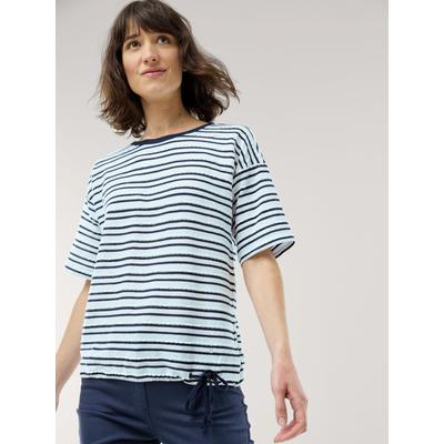 Walbusch Damen Blousonshirt Wellenreiter Weiss gestreift Image