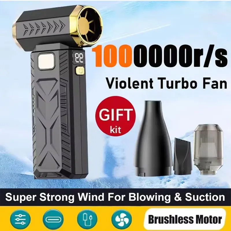 2in1 Violent Fan 1000000RPM Super Leistungsstarkes Luftgebläse Vakuumblassauger für Staubreiniger Bürstenloser Turbo Starker Wind Image