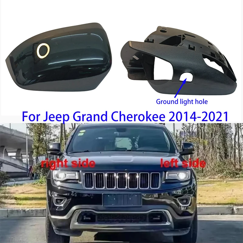 Für Jeep Grand Cherokee 2015-2018 Autozubehör Außen rückspiegel Rahmen Seite Rückspiegel Abdeckung Deckel Schale Image