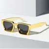 Luxus Marke Design Quadrat Sonnenbrille Frauen Für Männer Vintage Großen Rahmen Punk Hip Hop Glänzende Gold Silber Spiegel Sonnenbrille UV400