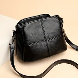Klassische schwarze Mini-Umhängetasche, gesteppte Schultertasche mit verstellbarem Riemen, leicht und vielseitig für den täglichen Gebrauch von Frauen