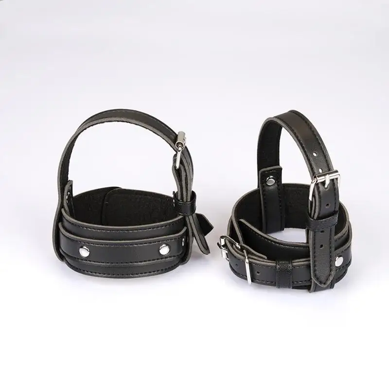 2PCS Punk Frauen Einstellbare Schwarz PU Leder Ankle Harness Mit Schnalle Riemen Gothic Fuß Zubehör Für Für Cosplay Party Image