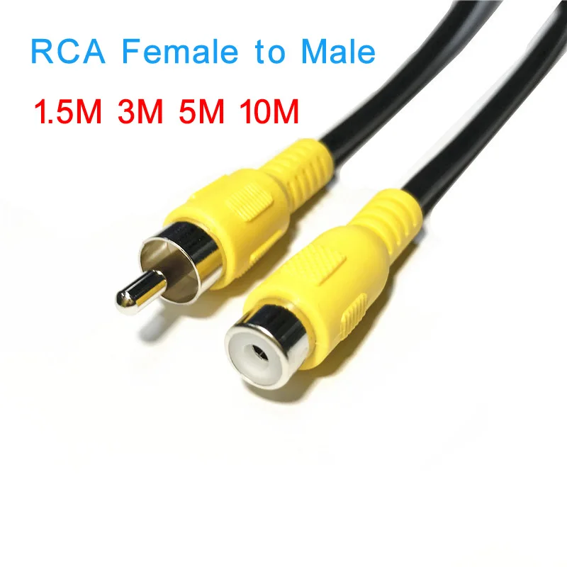 RCA 1 m 3 m 5 m 1 Cinch-Stecker auf 1 Cinch-Buchse Audio-Video-Verlängerungs-Koaxialkabel für HDTV Image