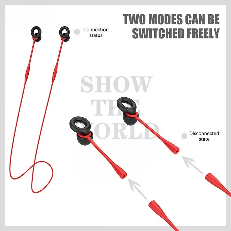 Ohrstöpsel-Lanyard mit magnetischem Zug-Sicherheitsseil, Ohrstöpsel-Halter, flexibler Silikon-Ohrstöpsel-Link, geeignet für abnehmbare Ohrstöpsel Image