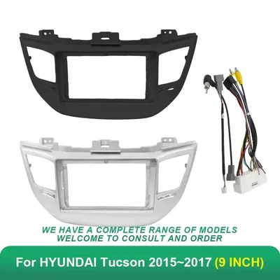 For HYUNDAI Tucson 2015~2017(9Inch)Car Radio Fascias Android GPS MP5 Stereo Player 2 Din Head Unit Panel Dash Frame Installation