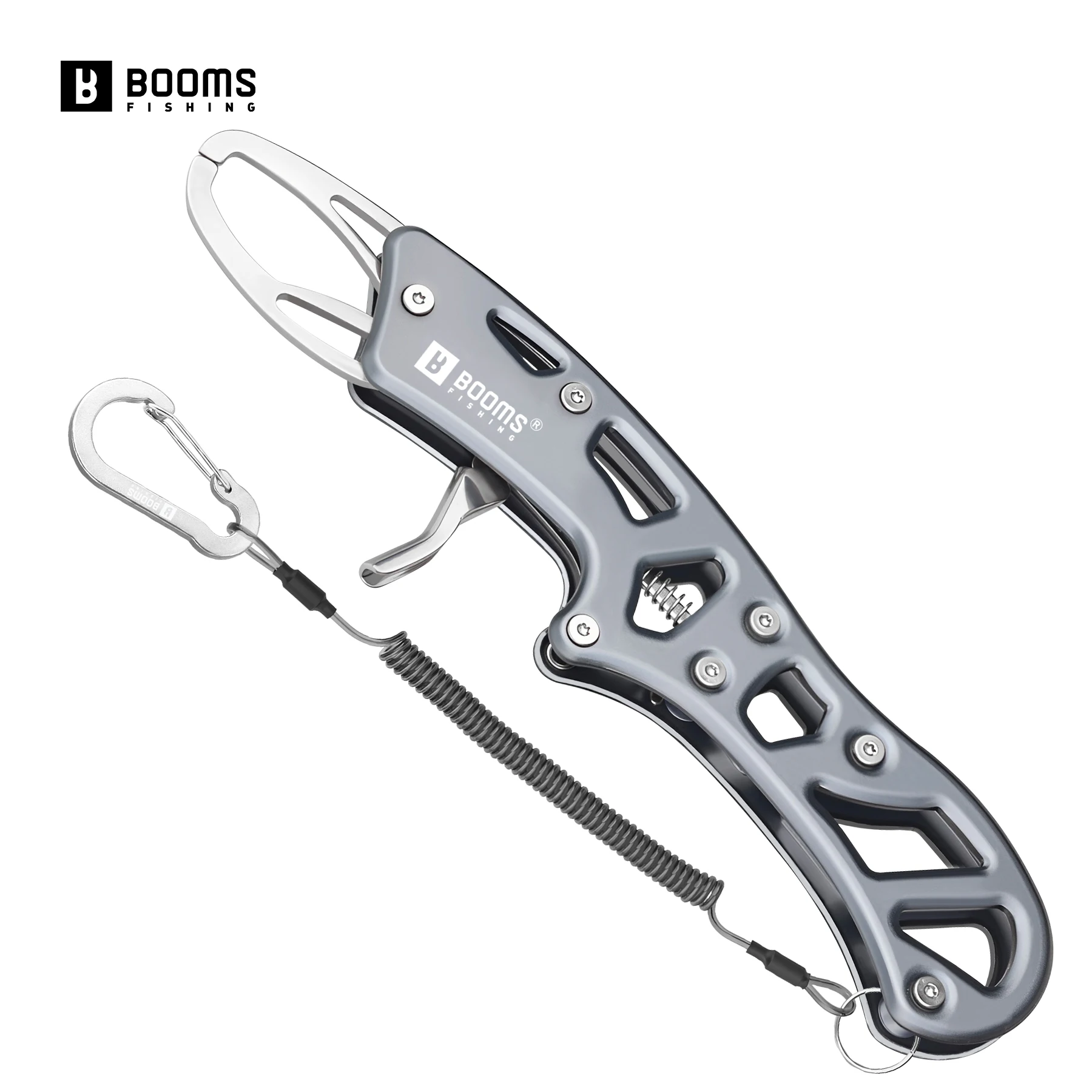 Booms Fishing G17 Aluminiumlegierung 8,3 Zoll Fischgreifer Maximal Gewicht 20 kg Salzwasser-Angelausrüstungsgriff mit Werkzeugsseil Image