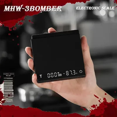 IN Stock MHW-3BOMBER Digital Kitchen Coffee Scale High Precision Cyclic Rechargeable Electronic Scale Home Barista Accessories