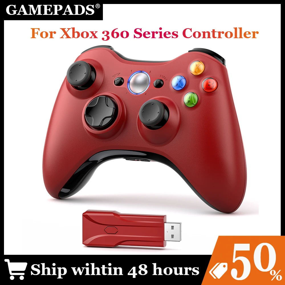 Für Xbox 360 Gamepad Wireless Vibration Joystick für Xbox 360/PC Konsole Kompatibel mit Windows 7 8 10 Game Controller Image