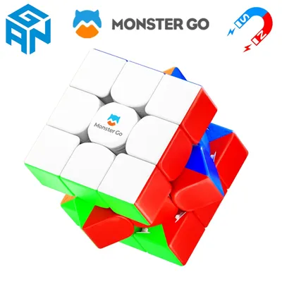 GAN Monster Go 3×3 Speedcube Magnetischer Zauberwürfel 48 Magnet 3x3x3 Geschwindigkeitspuzzle Kinder-Zappelspielzeug 3x3 Professioneller Cubo Magico Image