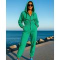 Per donna Tuta con cappuccio Costume intero casual Autunno Inverno Coulisse Tasca Tinta unita Completo Abbigliamento Nero Bianco Escursionismo Allenamento Atletico Antivento Leggero Traspirante