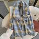 Per donna Sciarpa rettangolare Sciarpe da donna Streetwear Quotidiano Data Cammello Rosso Sciarpa Plaid