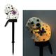 1 pz. Luce solare da esterno in resina a forma di cane maculato, luce da giardino, luce decorativa, luce da giardino ...