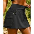 Per donna Gonne cargo Gonne da esterno Estate Esterno Vestibilità regolare Asciugatura Rapida Leggero Elastico Traspirante Gonna Elastico in vita Nero Bianco Tennis Golf Corsa XS S M L XL